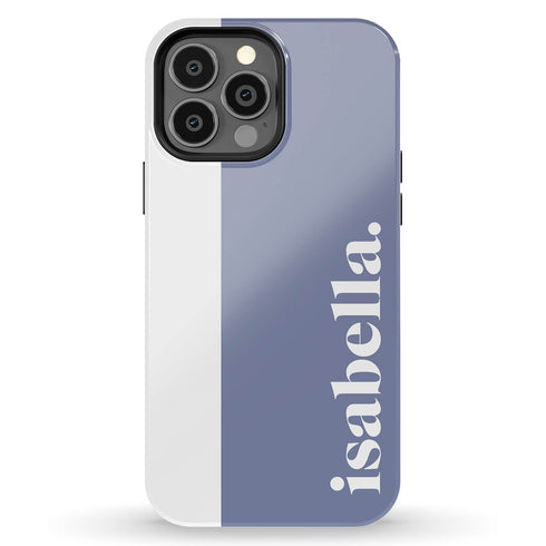Elegant Striped Custom Serif Name iPhone Case